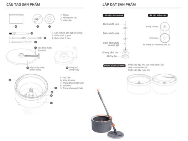 Chổi lau nhà Kangaroo KG26M