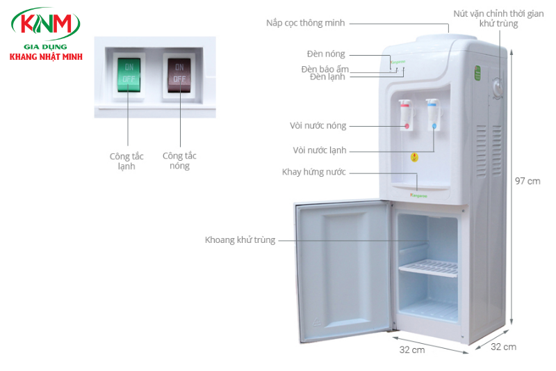 cây nước nóng lạnh bị chảy nước