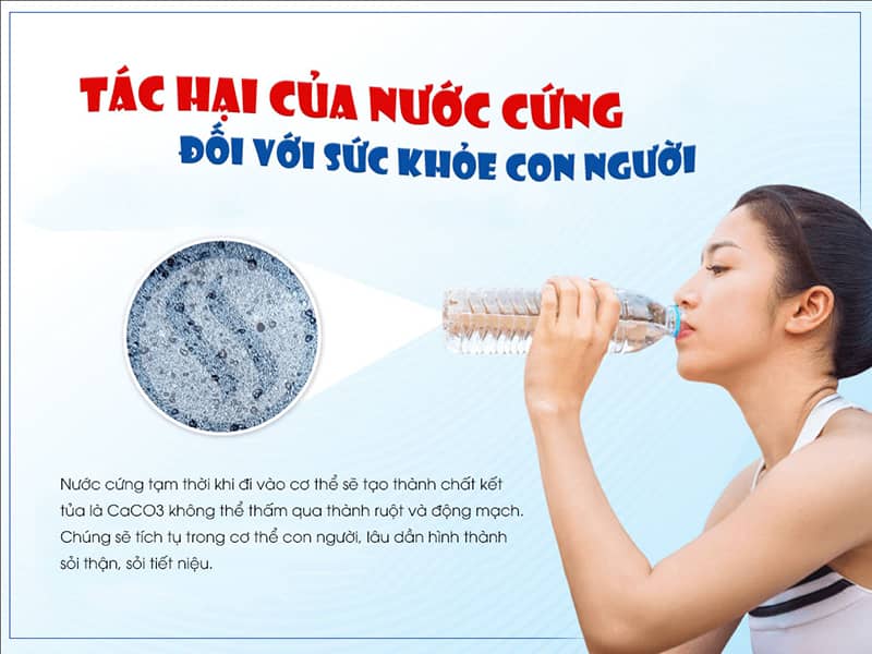 Tác hại của nước cứng với cơ thể